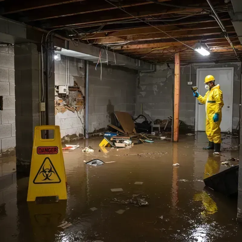 Flooded Basement Electrical Hazard in Piatt County, IL Property