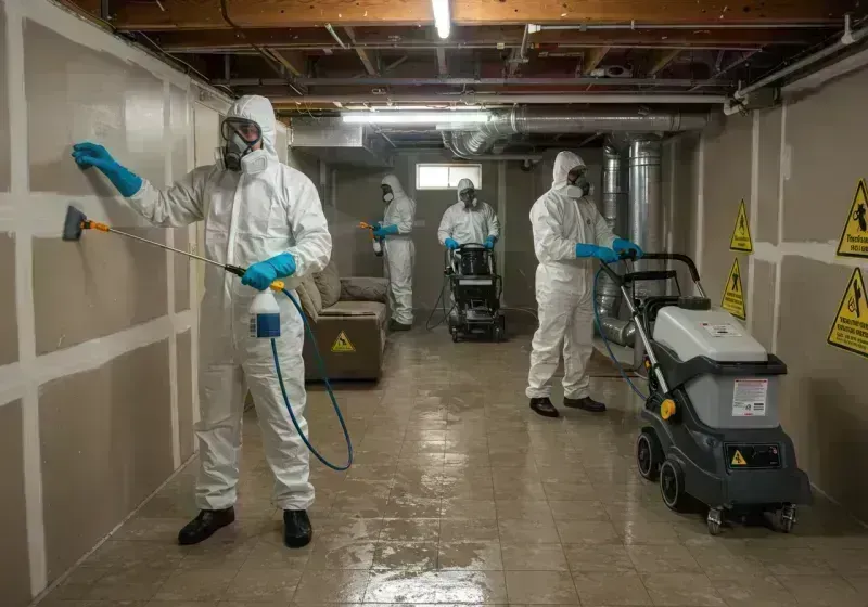 Basement Moisture Removal and Structural Drying process in Piatt County, IL